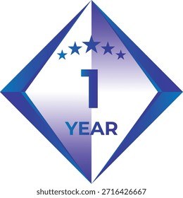 1 Year Anniversary Badge Five Star