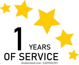 1 Years Service Experience Tag