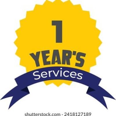 1 Years Services Badge - find similar on Alamy