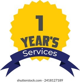1 Years Services Badge
