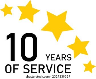 10 Years Service Experience Tag