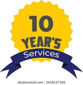 10 Years Services Badge
