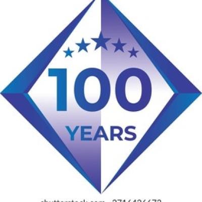 100 Years Anniversary Badge Five Star - find similar on Dreamstime