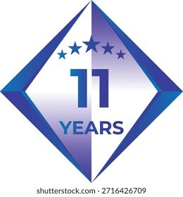 11 Years Anniversary Badge Five Star