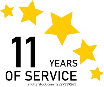 11 Years Service Experience Tag