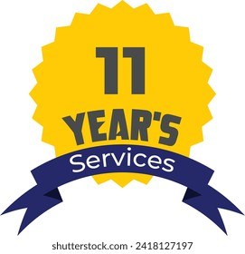 11 Years Services Badge