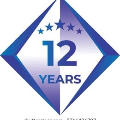 12 Years Anniversary Badge Five Star