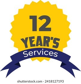 12 Years Services Badge