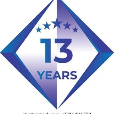 13 Years Anniversary Badge Five Star