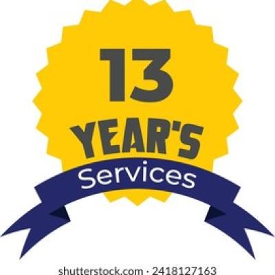 13 Years Services Badge - find similar on iStock