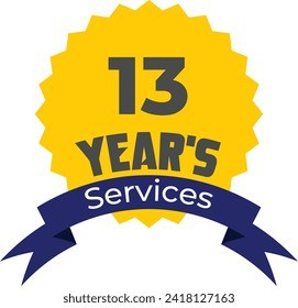 13 Years Services Badge