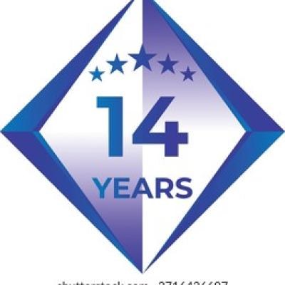 14 Years Anniversary Badge Five Star