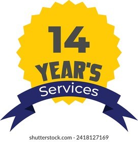 14 Years Services Badge