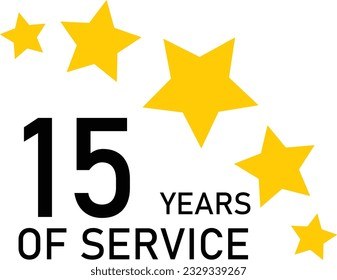15 Years Service Experience Tag