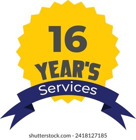 16 Years Services Badge