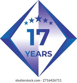 17 Years Anniversary Badge Five Star