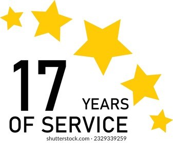 17 Years Service Experience Tag