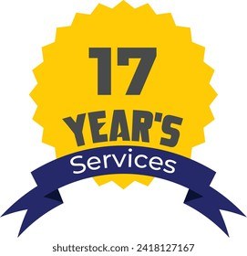 17 Years Services Badge