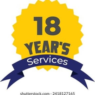 18 Years Services Badge - find similar on Alamy