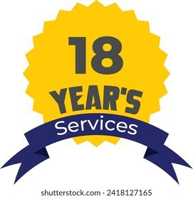 18 Years Services Badge