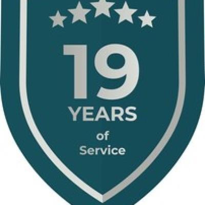 19 Years Service Teal Shield - find similar on Depositphotos