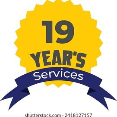 19 Years Services Badge - find similar on Depositphotos