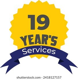 19 Years Services Badge