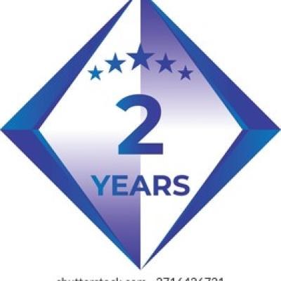 2 Years Anniversary Badge Five Star - find similar on Dreamstime