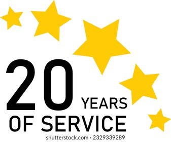 20 Years Service Experience Tag
