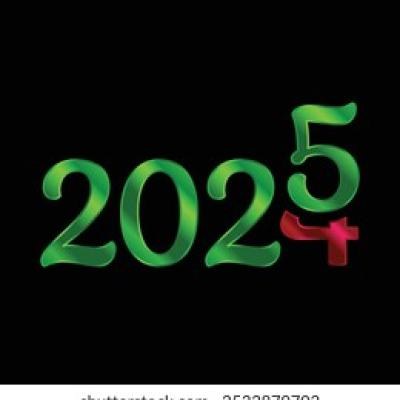 2025 Metallic Attractive Typography Design - find similar on Dreamstime