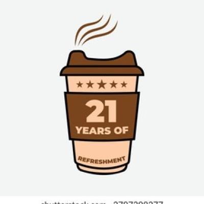 21 Years Refreshment Coffee Cup - find similar on iStock