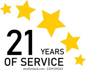 21 Years Service Experience Tag