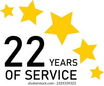 22 Years Service Experience Tag
