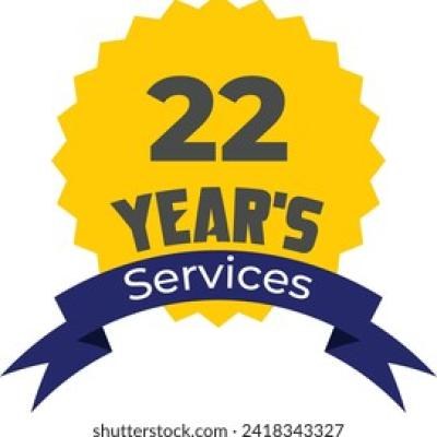 22 Years Services Providing - find similar on Vector Stock