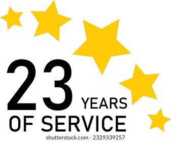 23 Years Service Experience Tag