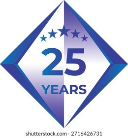 25 Years Anniversary Badge Five Star