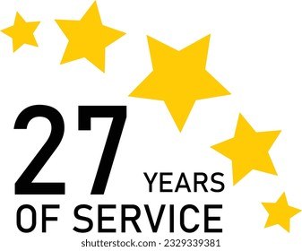 27 Years Service Experience Tag