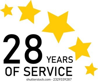 28 Years Service Experience Tag