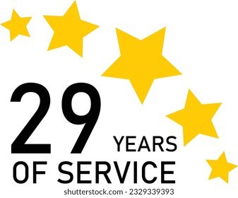 29 Years Service Experience Tag