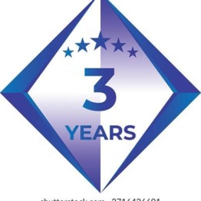 3 Years Anniversary Badge Five Star