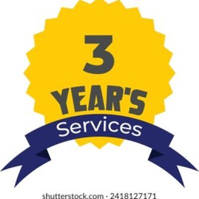3 Years Services Badge - find similar on Alamy