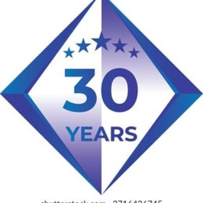 30 Years Anniversary Badge Five Star
