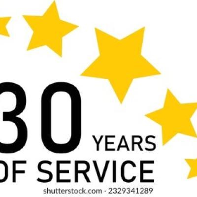 30 Years Service Experience Tag
