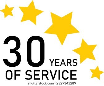 30 Years Service Experience Tag