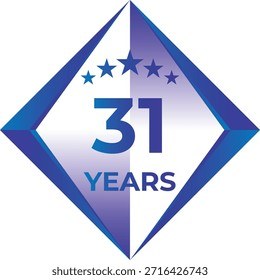31 Years Anniversary Badge Five Star