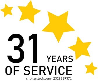 31 Years Service Experience Tag