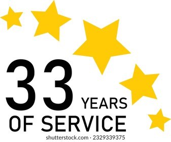 33 Years Service Experience Tag