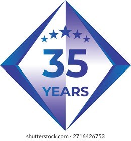 35 Years Anniversary Badge Five Star