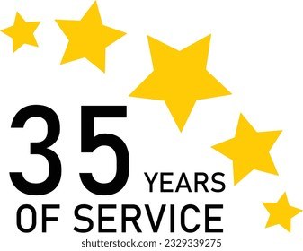 35 Years Service Experience Tag