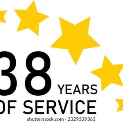 38 Years Service Experience Tag